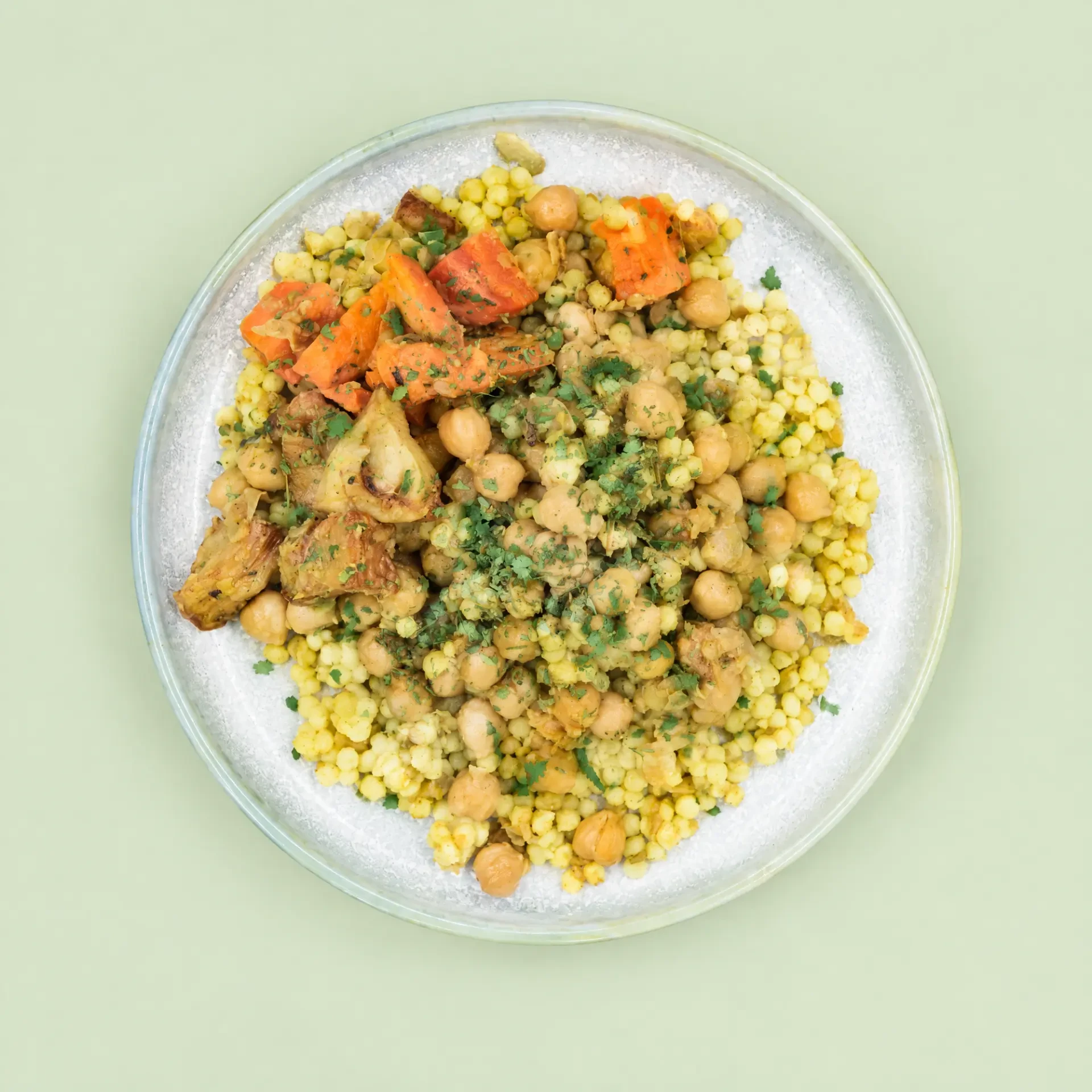Chickpea Tagine served on a plate
